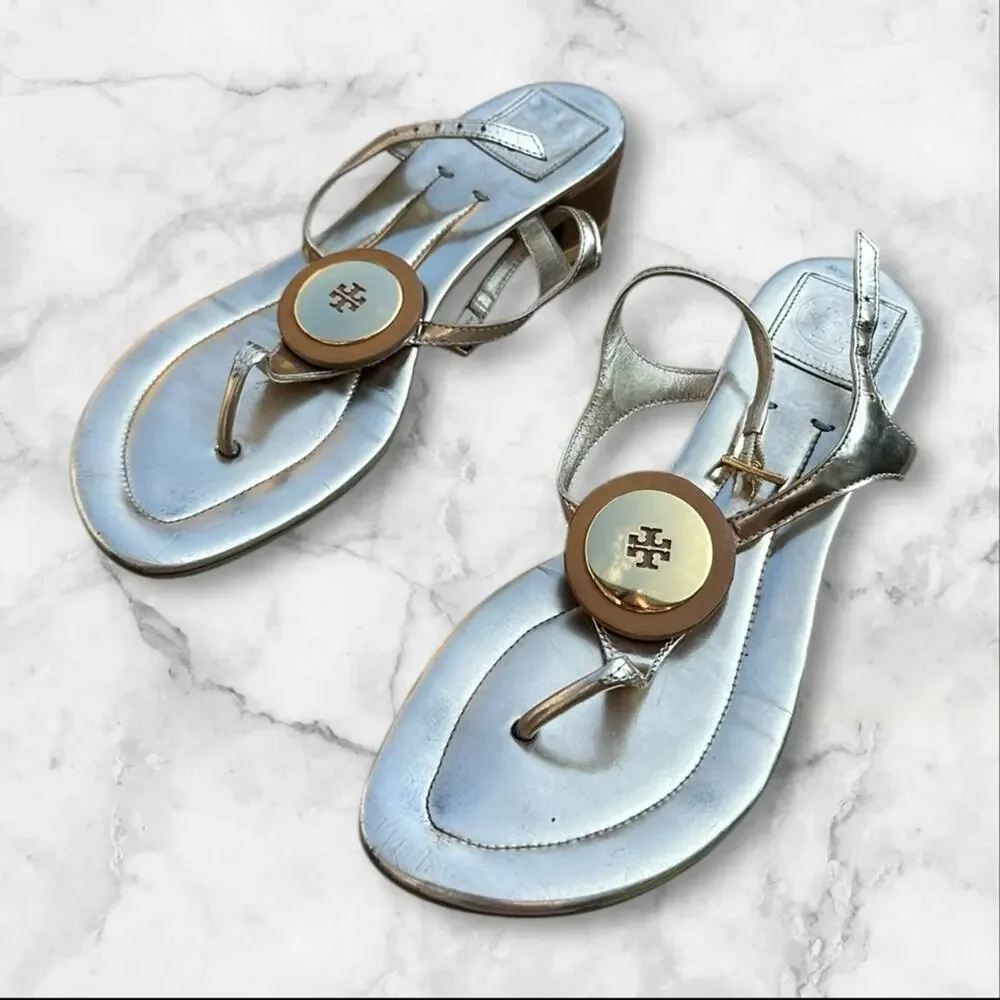 Tory Burch Gold Women's Heel Sandals size 8.5 Women’s